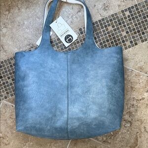 Anthropologie Navy Blue Tote Bag
